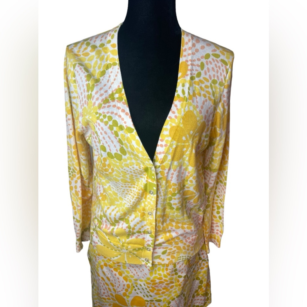 2 Piece Vintage J. Crew Retro Mod Yellow LG 
Skirt Size 10